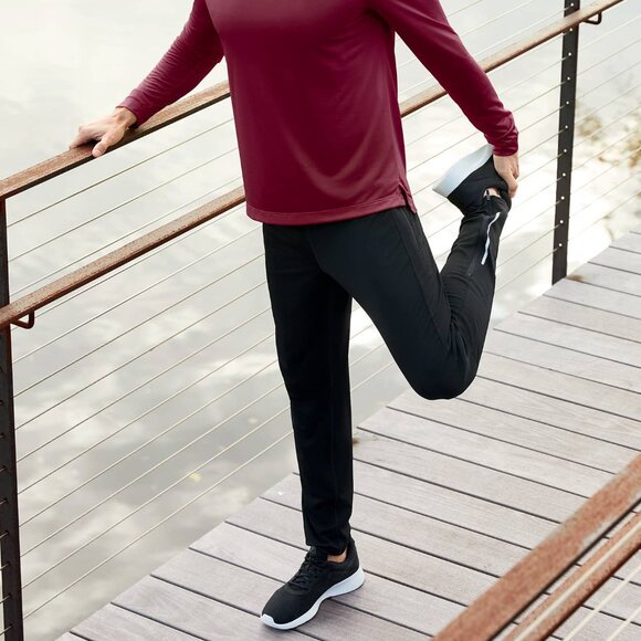 (NEW) Jockey Men's Active Pants Jogger Charcoal, Size M - Picture 7 of 9